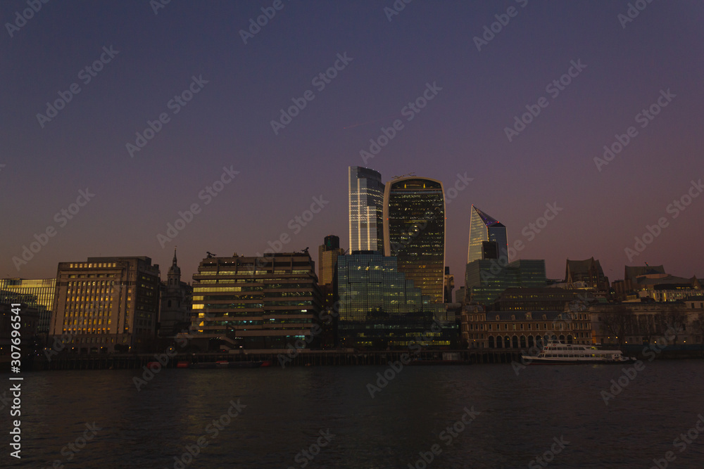 The City of London from Across the River Thames