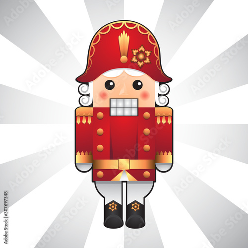 Christmas Nutcracker isolated on a light background. Vector image.