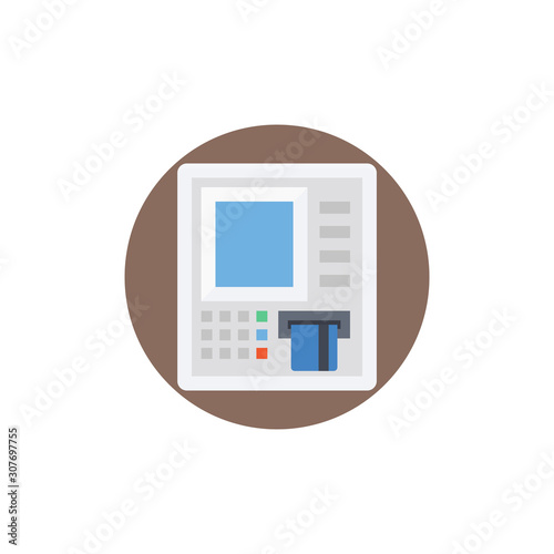  Atm vector Illustration. flat icon style.
