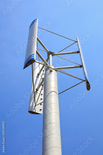 Vertical axis wind turbine in Inner Mongolia, China photo