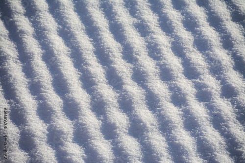 snow in a wavy shape