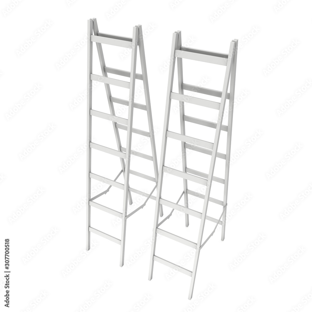 Step ladder. 3d render isolated on white Step ladder. 3d render isolated on white