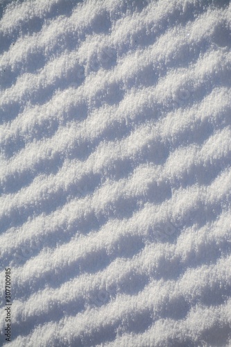 snow in a wavy shape