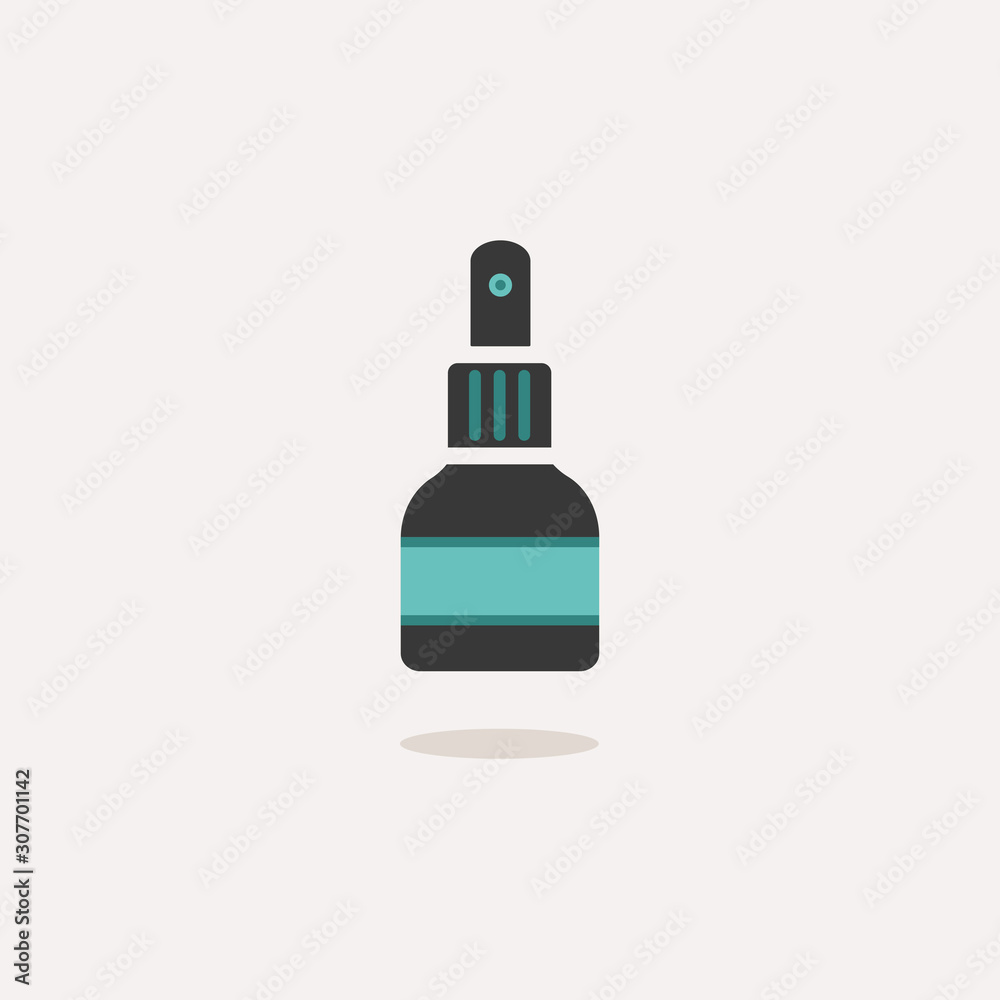 Antiseptic spray. Icon with shadow on a beige background. Pharmacy vector illustration Antiseptic spray. Icon with shadow on a beige background. Pharmacy vector illustration