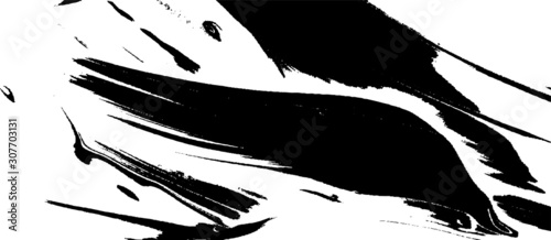 Vector brush sroke texture. Distressed uneven grunge background. Abstract distressed vector illustration. Overlay over any design to create interesting effect and depth. Black isolated on white. EPS10