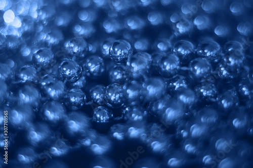 2020 color classic blue trend design background texture beads round bubbles macro defocus vitamins