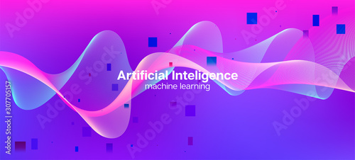 Flying Particles Distressed Purple Vector. Pink Blue Purple Futuristic 