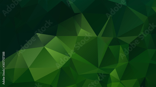 Light Green vector abstract mosaic background. Colorful illustration in Origami style with gradient. Template for a cell phone background