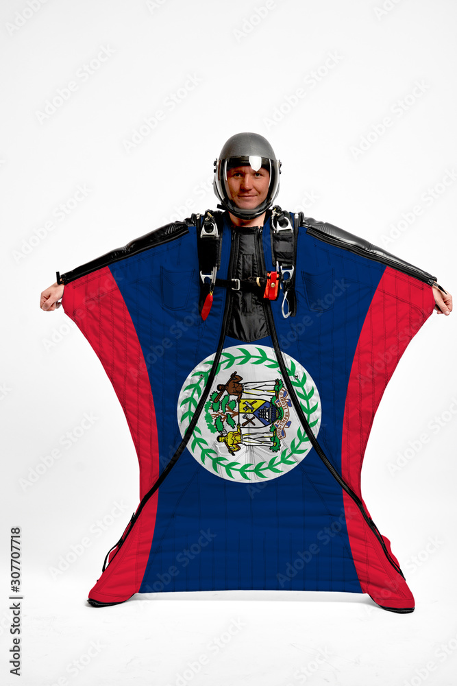 Obraz premium Belize flag travel.