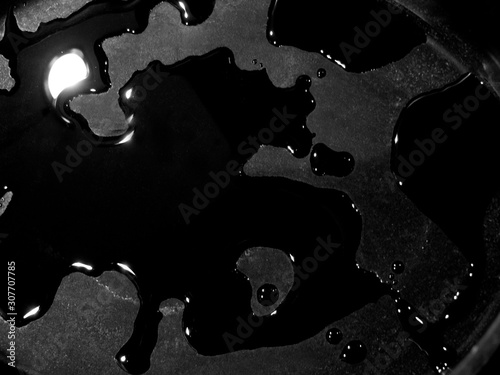 Canvas Print drops on black background, sweden, stockholm europe, nacka