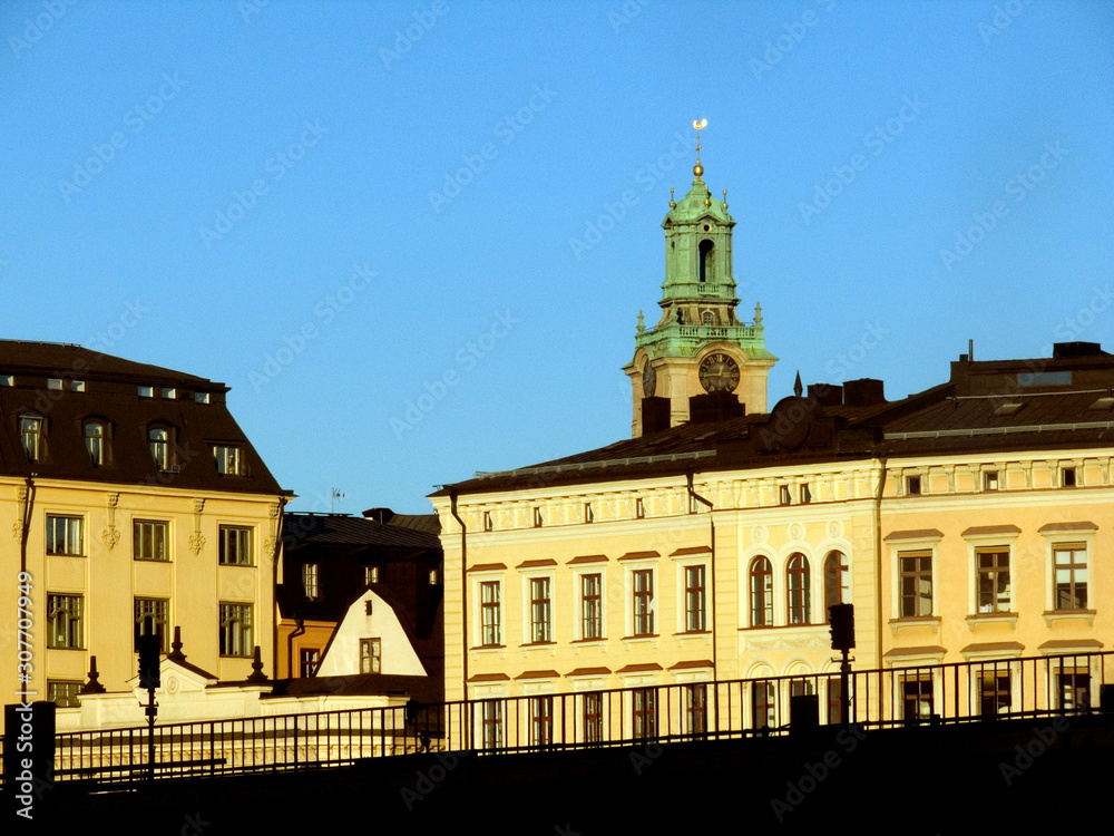old town square in city, sweden, stockholm europe, nacka