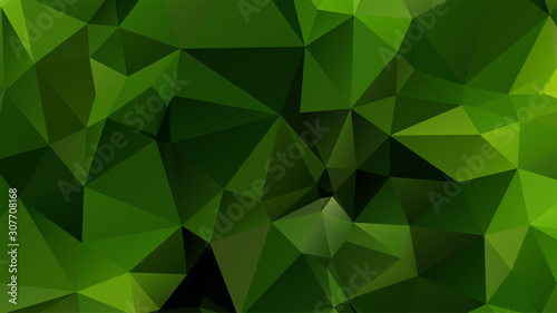 Light Green vector abstract mosaic background. Colorful illustration in Origami style with gradient. Template for a cell phone background