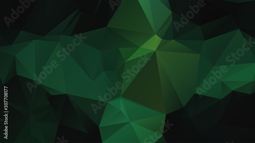 Light Green vector abstract mosaic background. Colorful illustration in Origami style with gradient. Template for a cell phone background