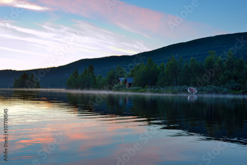 Photography lake in the mountains, jämtland, åre, sweden, stockholm europe, nacka