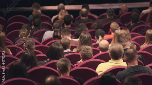 Wallpaper Mural Business conference attendees sit and listen Torontodigital.ca