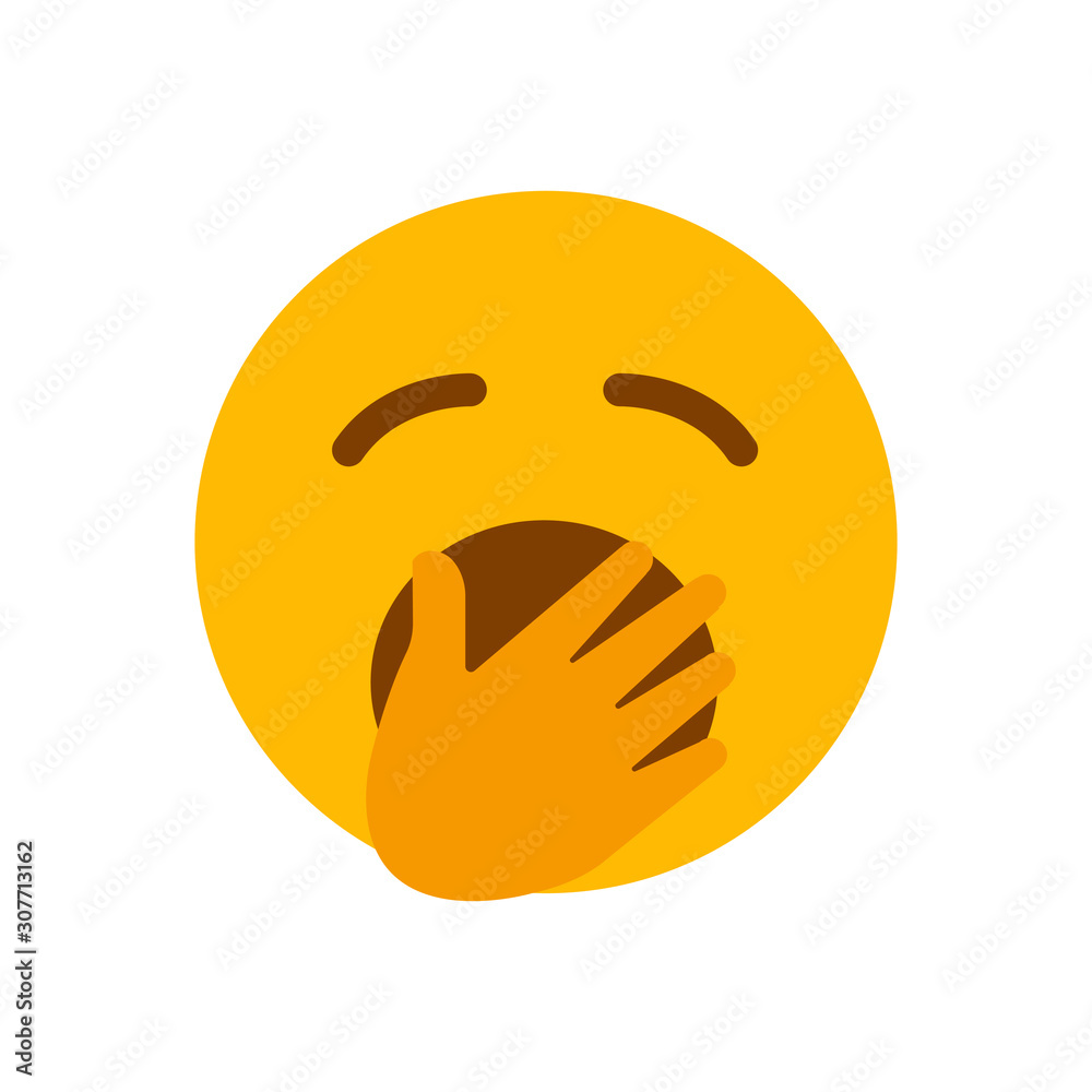 Tired yawning emoji vector Tired yawning emoji vector