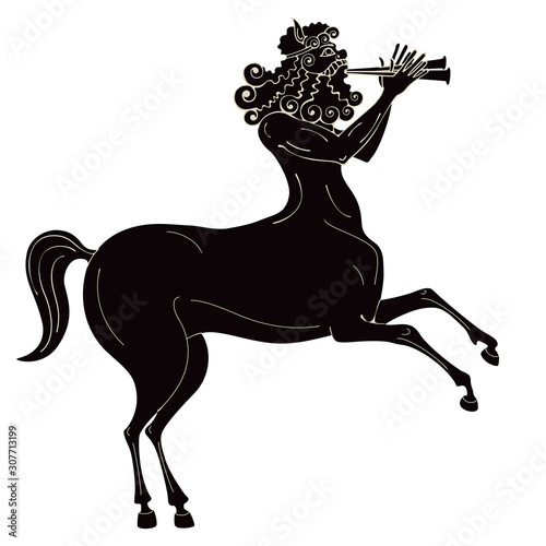 Ancient greece mythology.Ancient greek painting.Pottery art.. Mediterranean culture.Centaur,