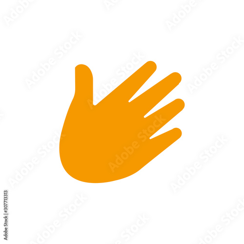 Simple yellow hand vector emoji