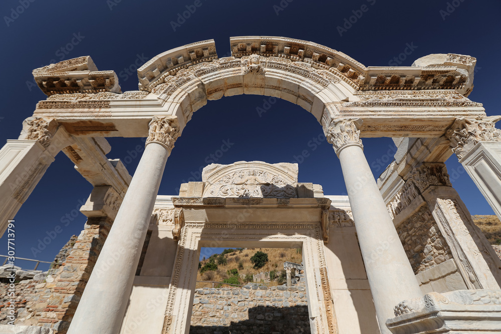 Temple of Hadrian in Ephesus Ancient City, Izmir, Turkey