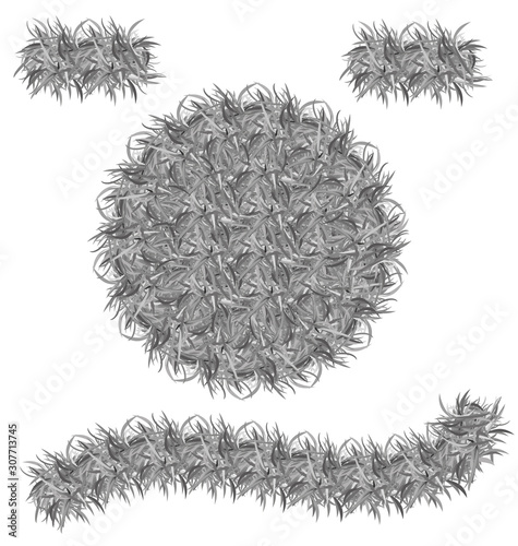 Curly Fur pattern & brush