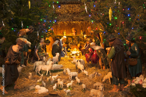 Christmas nativity. Decorative ensemble that creates a magic story of Christmas.