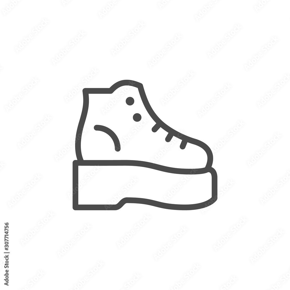 Orthopedic shoes line outline icon Orthopedic shoes line outline icon