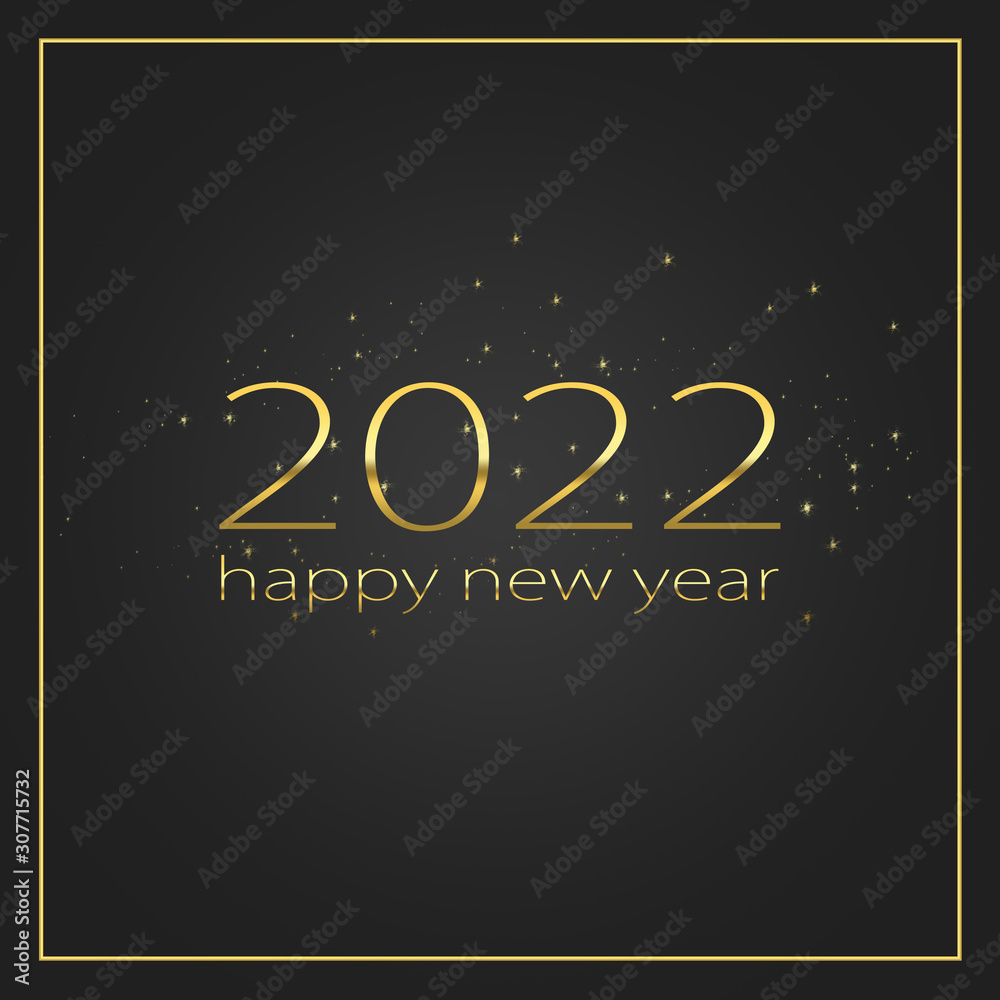 2022 Happy new year elegant graphic design. Happy new yea 2022 grey .