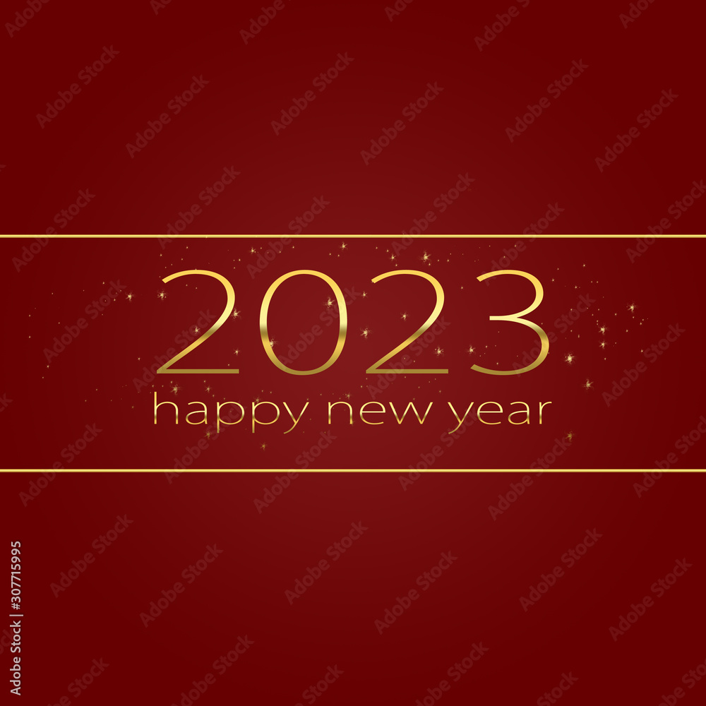2023 Happy new year elegant graphic design