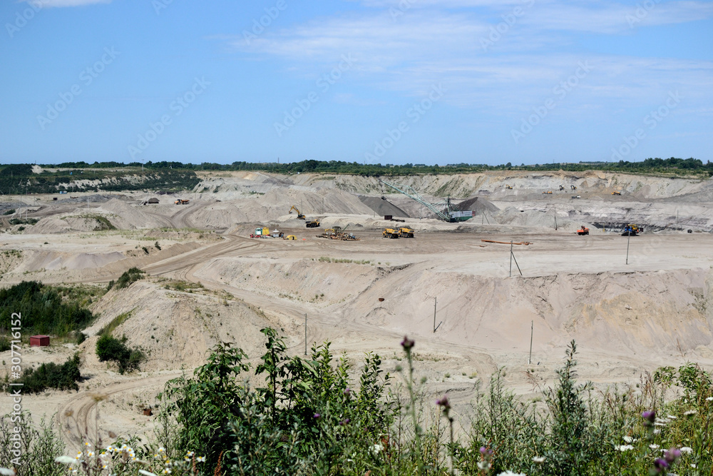 works in amber open-cast mine open pit sandpit works in amber open-cast mine open pit sandpit