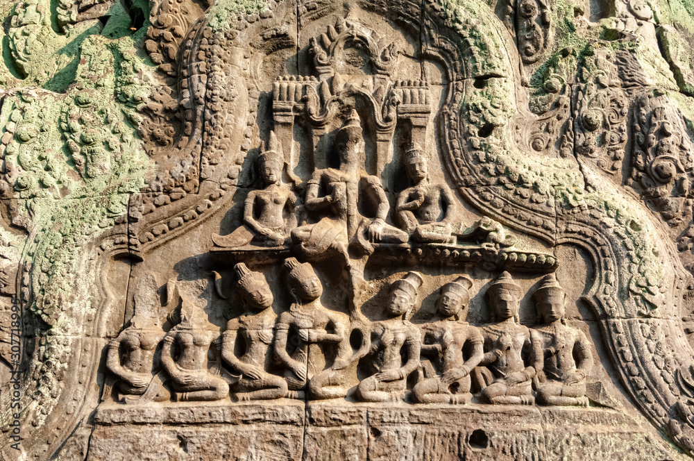 Fototapeta premium Ta Prohm Temple Carving