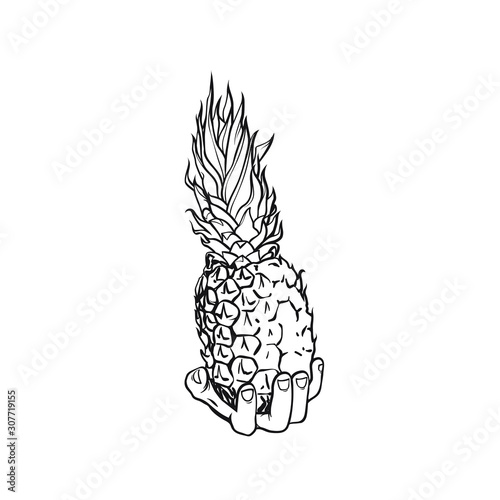 pineapple, sweet, organic, vitamin, natural, dessert, diet, green, vector, raw, fruit, closeup, object, tasty, background, tropical, summer, delicious, nutrition, decoration, snack, isolated, pattern,