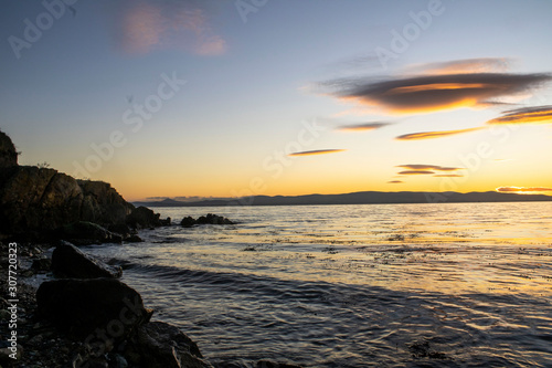 sunset looking at dublin mountains