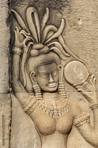 Relief carved Apsaras