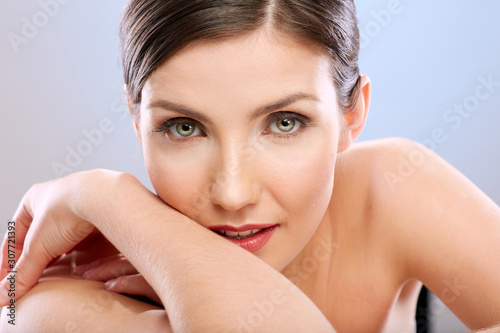 face female person isolated beauty portrait.