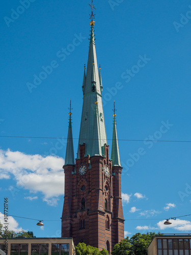 Obraz na płótnie View of Lutheran Church of Saint Clare (Klara Kyrka) in Stockholm, Sweden, Europe w salonie
