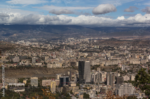 Panoramic view of the city of Tbilisi, October 2019, Georgia.