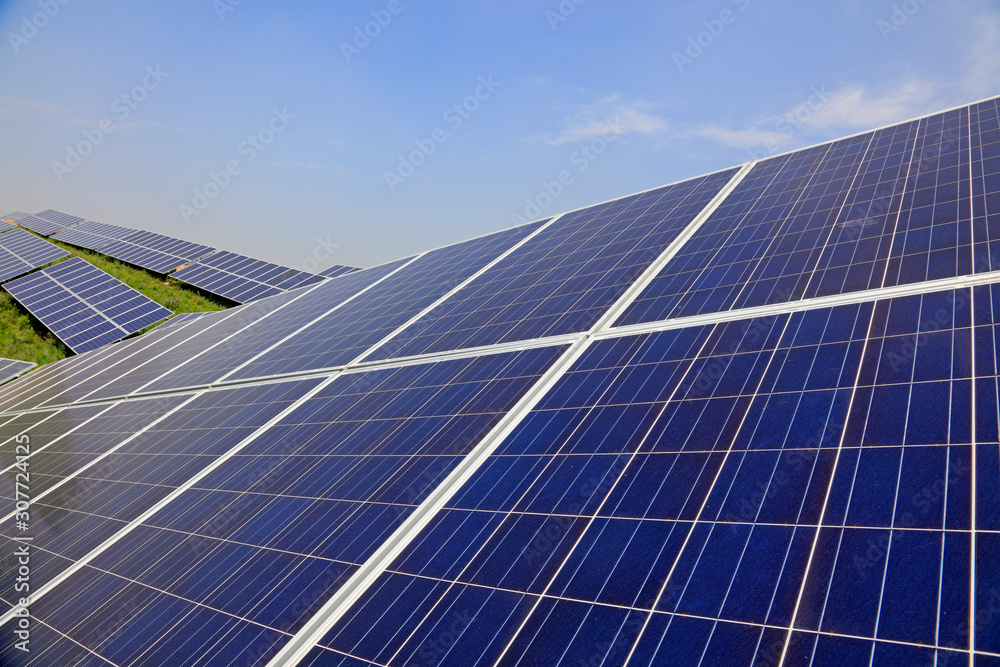 solar panel on the hillside solar panel on the hillside