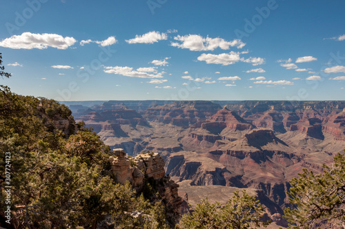 Landscape at the Grand Canyon National Park, Arizona. One of the most famous national parks in the world