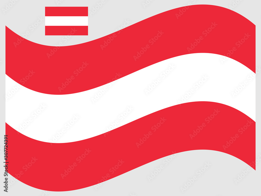 Wave Austria Flag Vector illustration Eps 10 Wave Austria Flag Vector illustration Eps 10