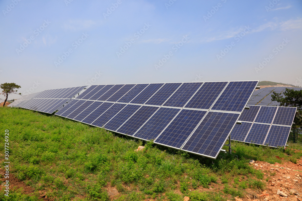 solar panel on the hillside