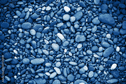 Beach Pebbles Background blue toned
