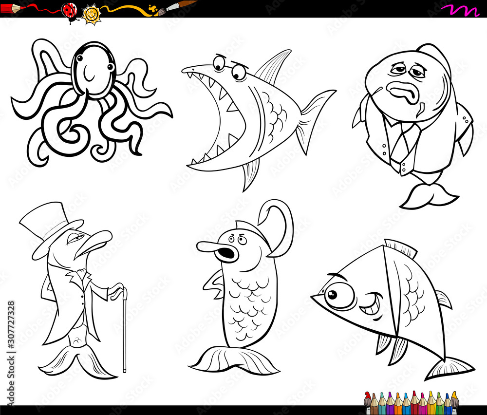 Sea Life Animals Coloring Pages