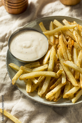 Homemade French Fries with Ranch Dressing