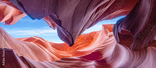 Tableau sur toile Panoramic Abstract background Canyon Antelope near Page, Arizona, America