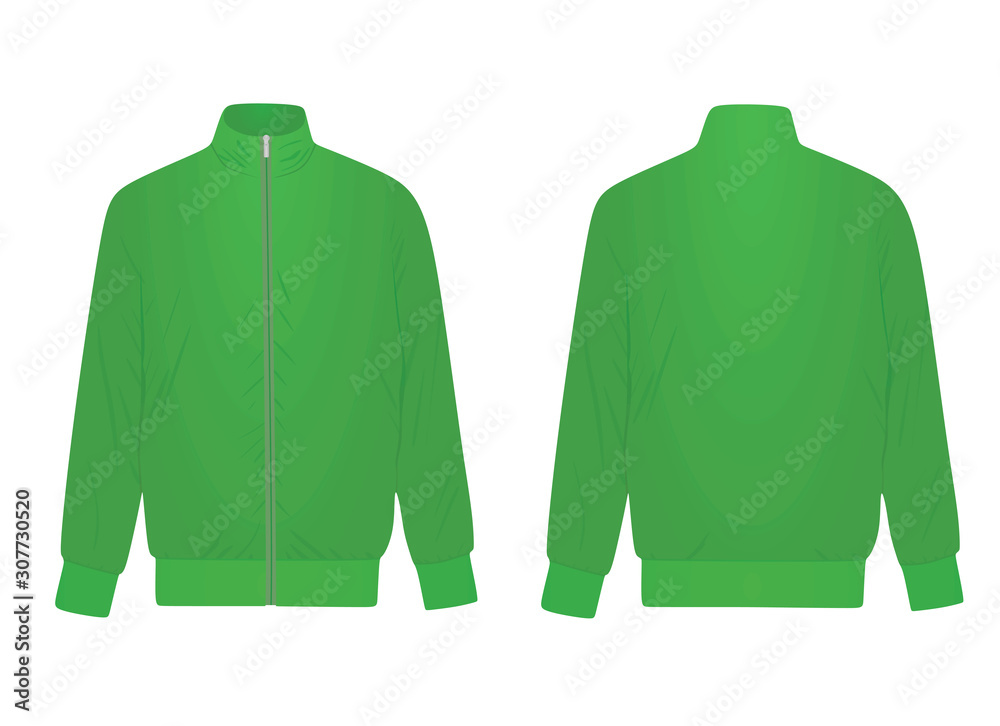 Green tracksuit top. vector illustration Stock Vector Adobe Stock