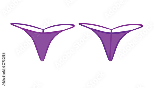 Purple  woman tong. vector illustration