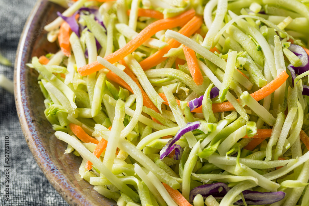 Raw Organic Shredded Broccoli Slaw Raw Organic Shredded Broccoli Slaw