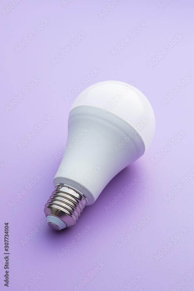 Energy saving light bulb. LED light bulb. Energy saving light bulb. LED light bulb.