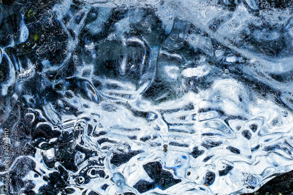 Obraz premium Diamond Like Ice Abstract Background Jokulsarlon Glacier Lagoon Iceland