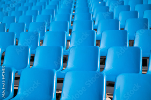 blue plastic seats for stands